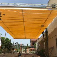 Mái xếp di động lượn sóng che nắng mưa